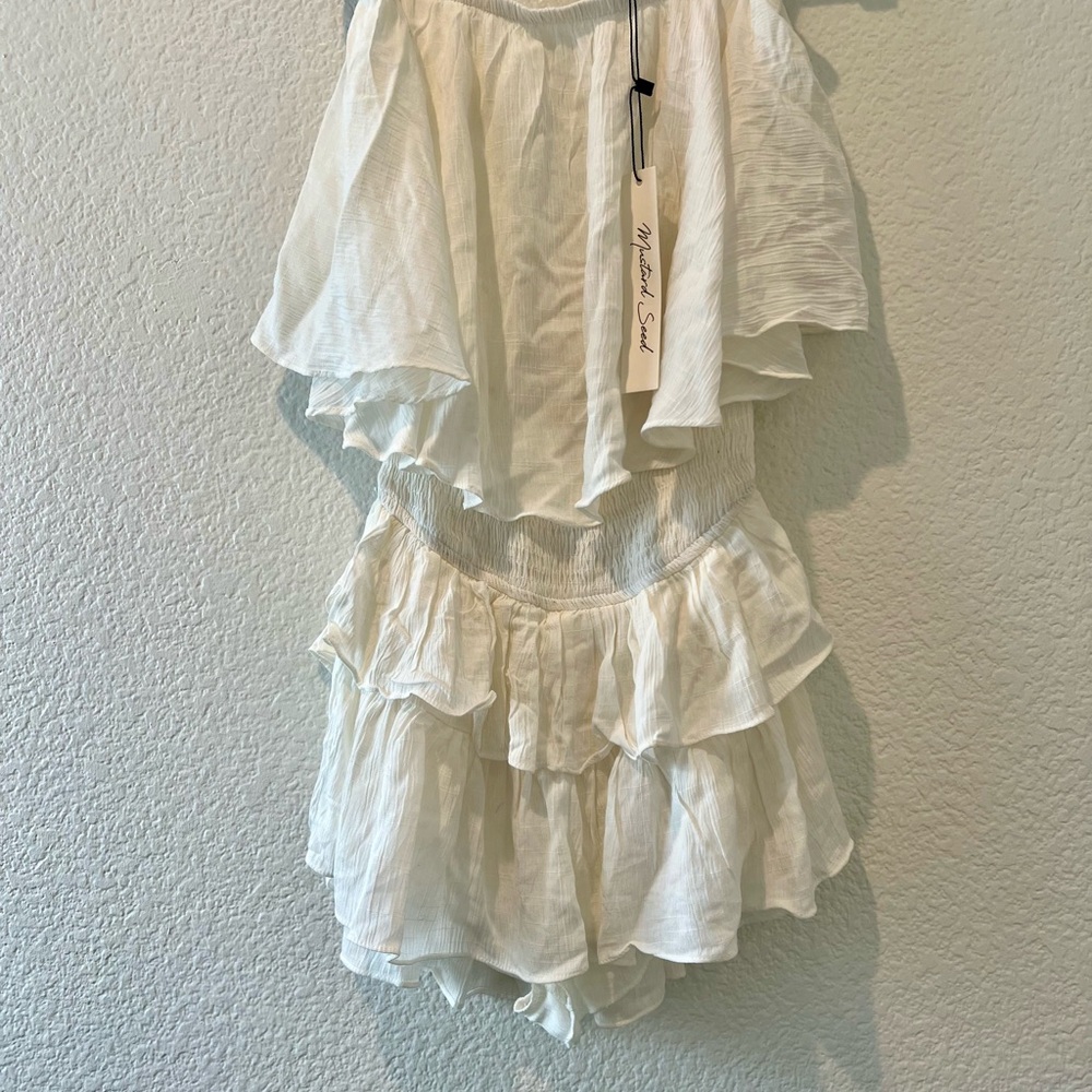 Mustard Seed Cream Textured Dress/Skort